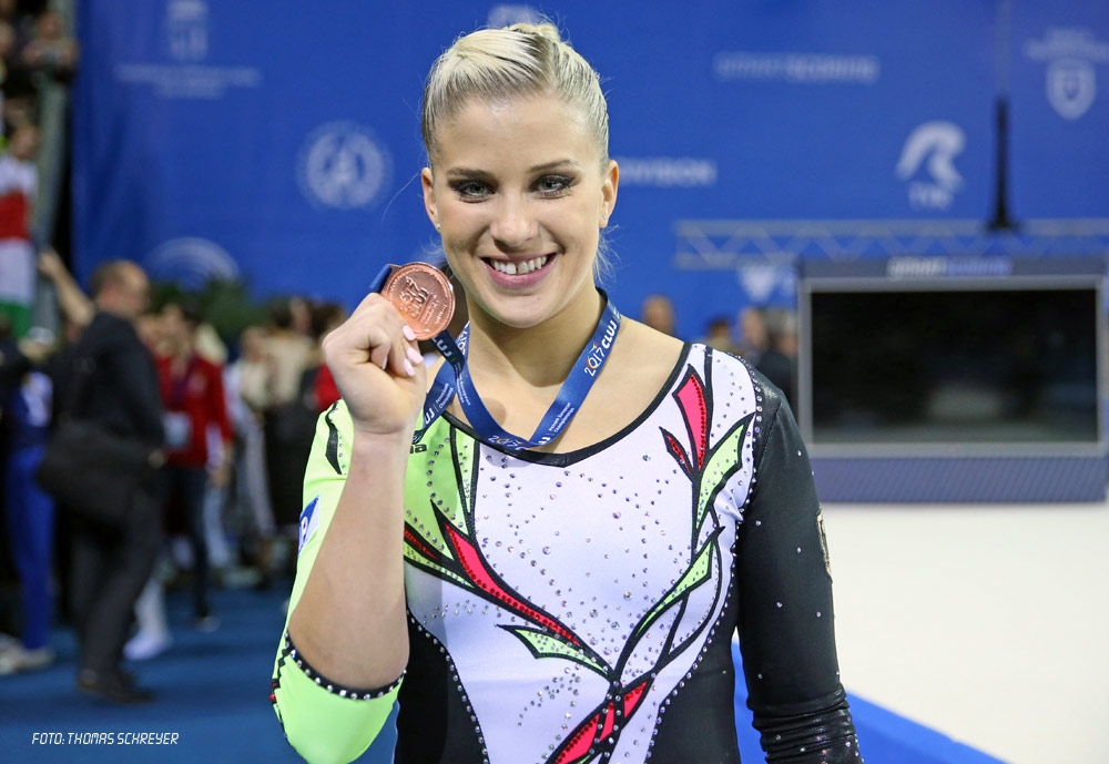 Elisabeth Seitz gewinnt EMBronze Deutsche Turnliga